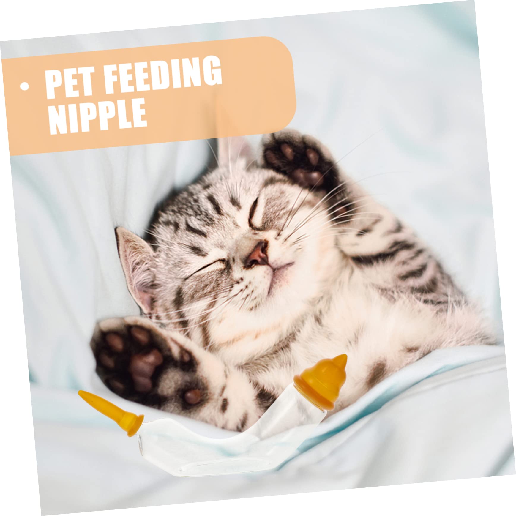 POPETPOP 4 Set per Animali Domestici Neonati Tettarelle Multifunzione per Gatti Sicure per Gatti Alimentatore per Gatti
