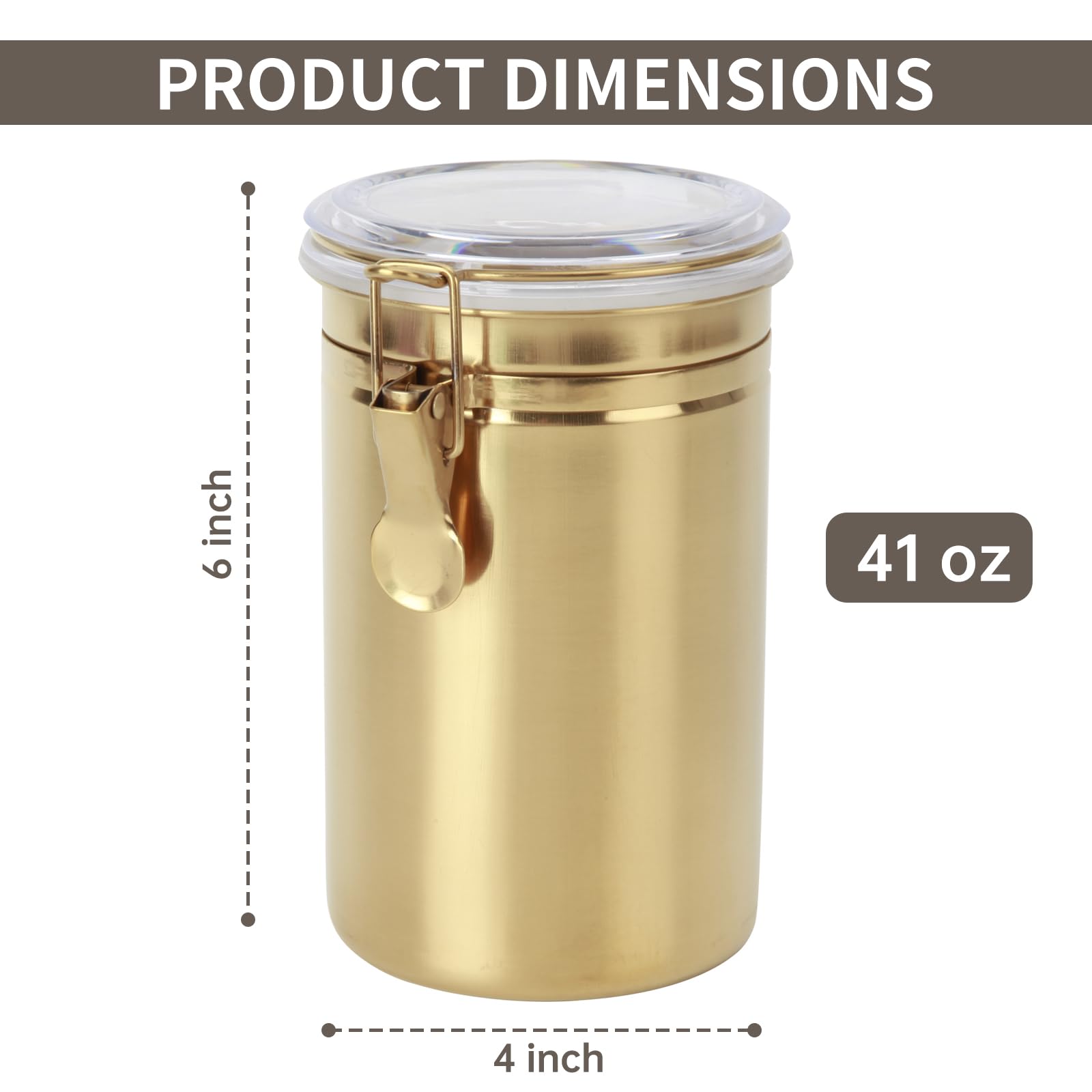 Amazon.com: blueden Kitchen Canister 41 oz,Airtight Stainless