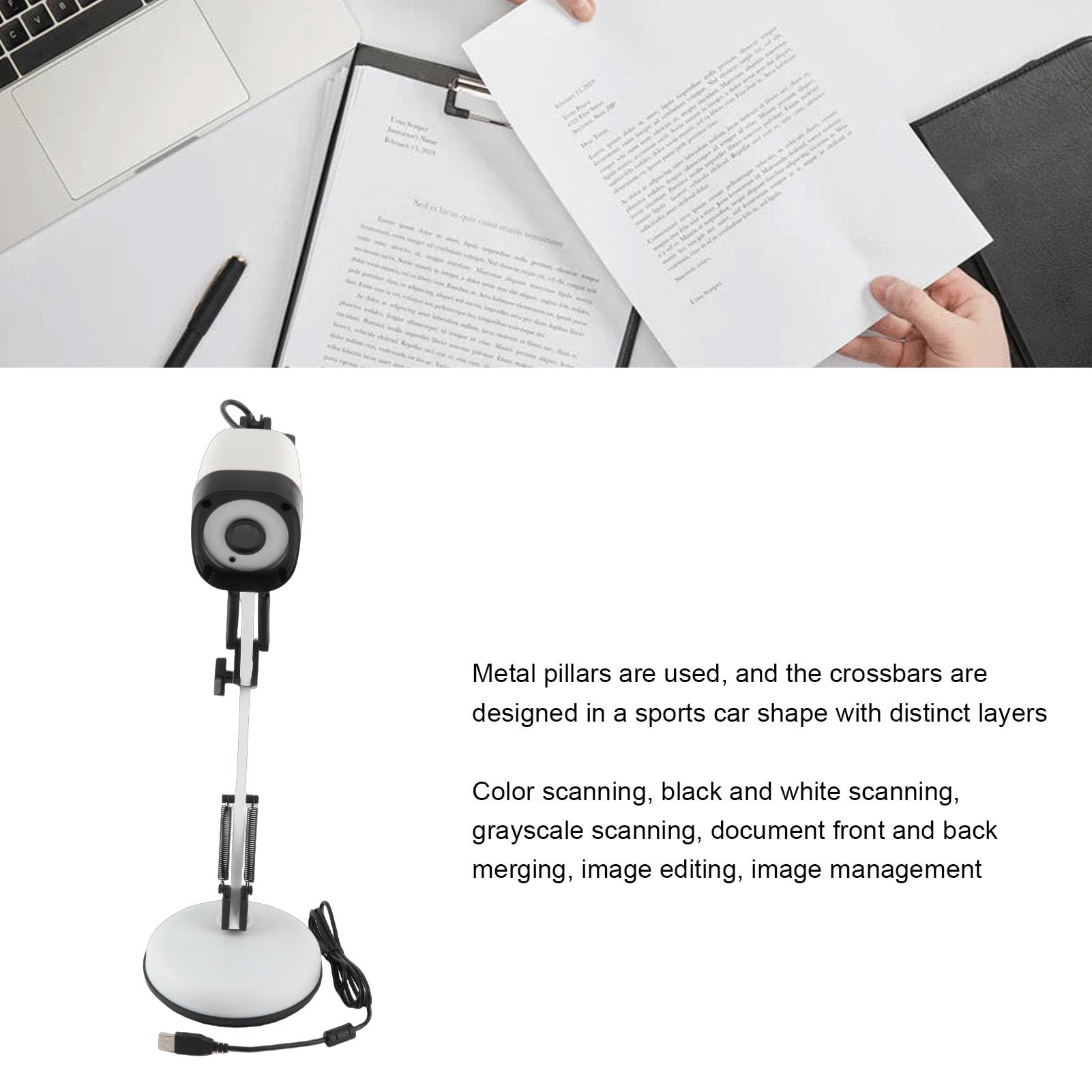 LICAEVEY Document Camera 8 Megapíxeles A3 OCR USB Escáner Portátil