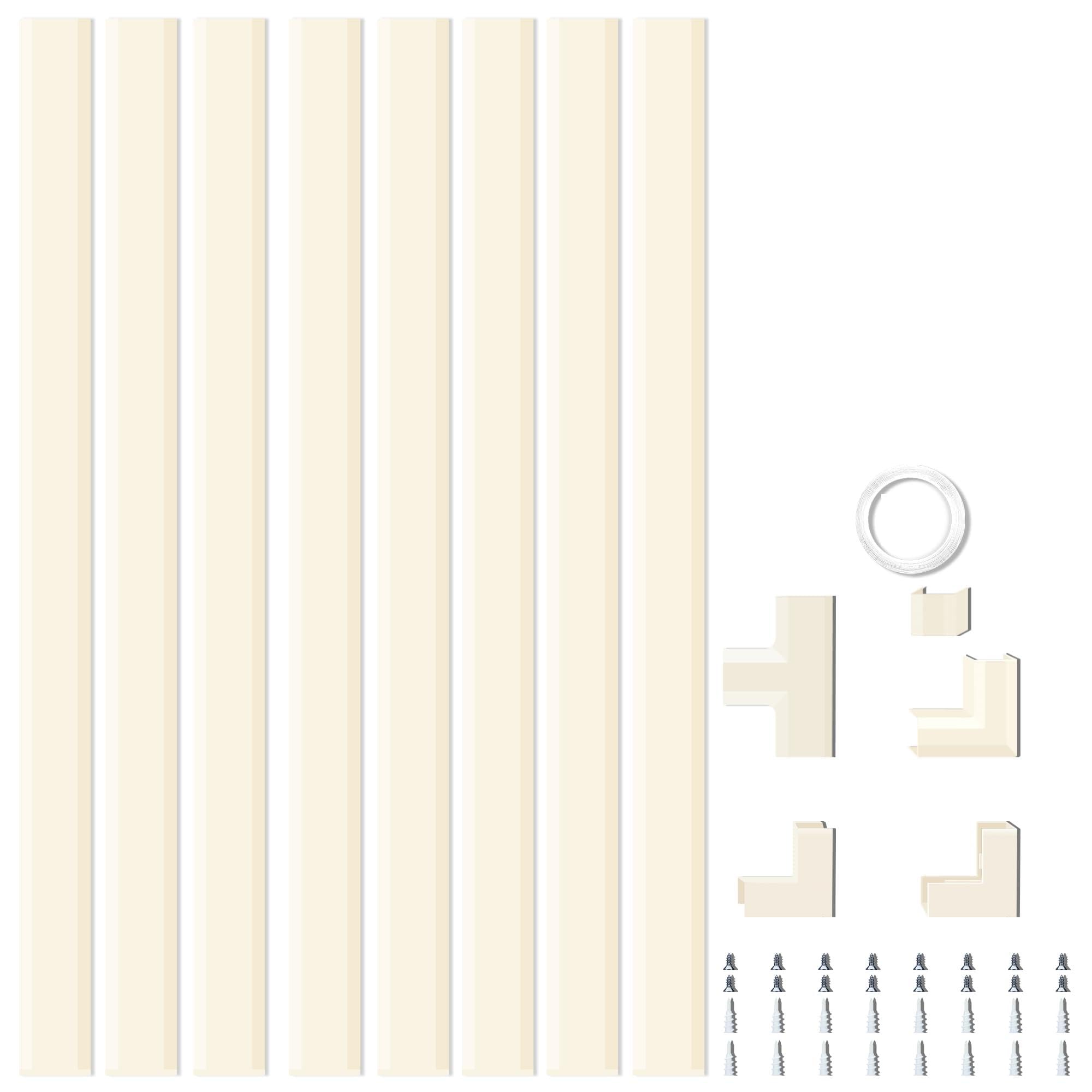 MUDEELA Cable Trunking Kit, 3.2 Meter Concealer, Cable Tidy Cable Raceway, Cable Management Kit for Home Office - 8X L400mm, W30mm H17mm, Beige — image 1