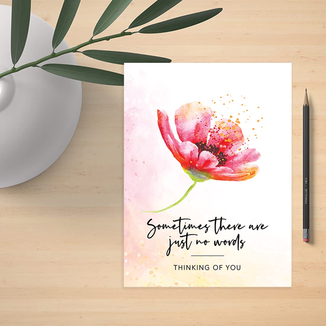 Andaz Press Jumbo Sympathy Card with Envelope, Sorry For Your Loss