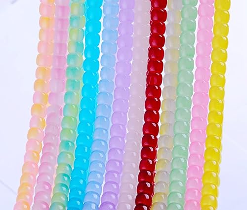 Miniatura 9 de Cuentas de vidrio para pulseras, kit de fabricación de joyas, 288 piezas de 0.236 x 0.315 pulgadas (0.236 x 0.315 in), surtido a granel,