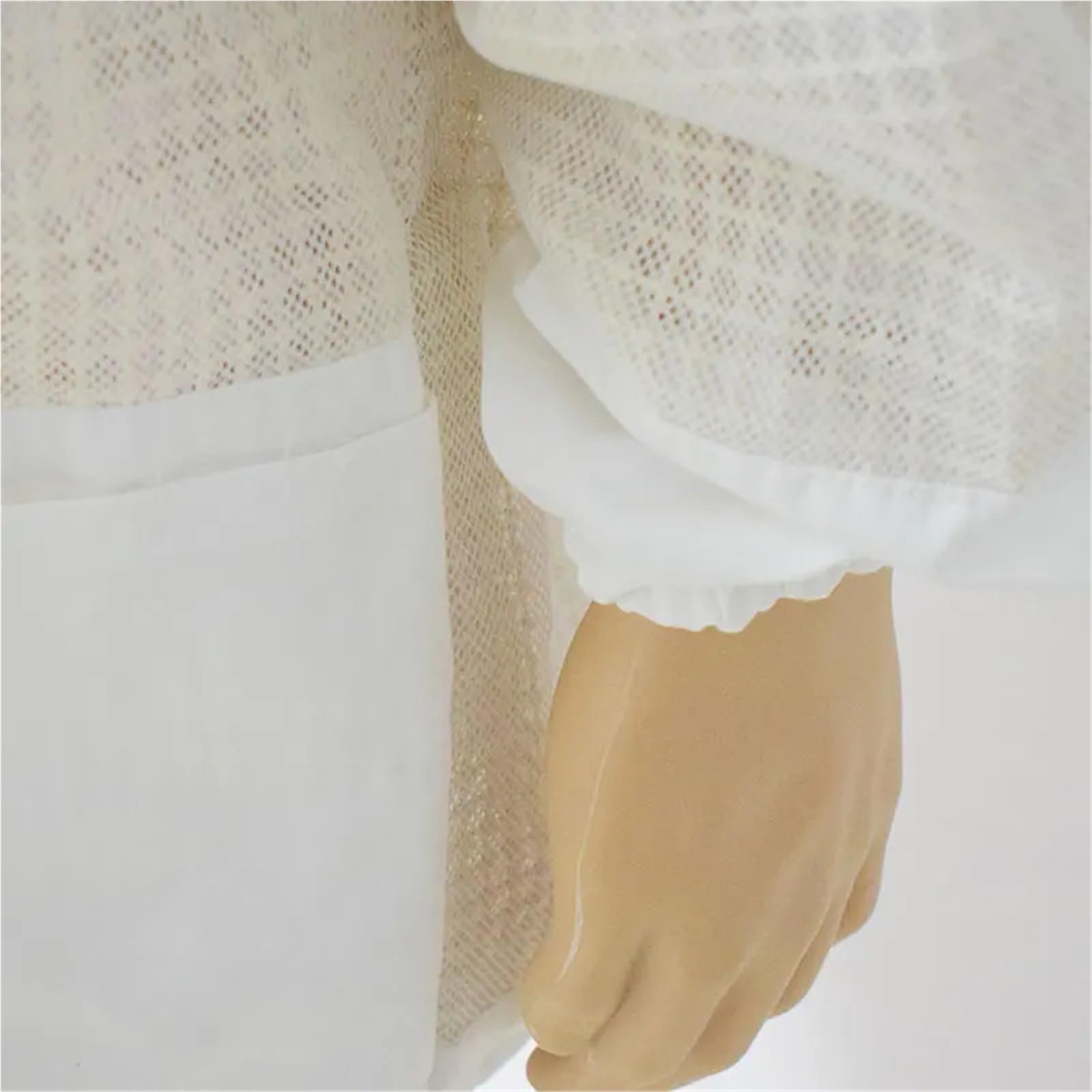 Traje de apicultor Profesional Traje de apicultura 3 capas, ropa protectora transpirable, chaqueta apicultor con velo seguridad extraíble, sombrero y trajes(XXL)