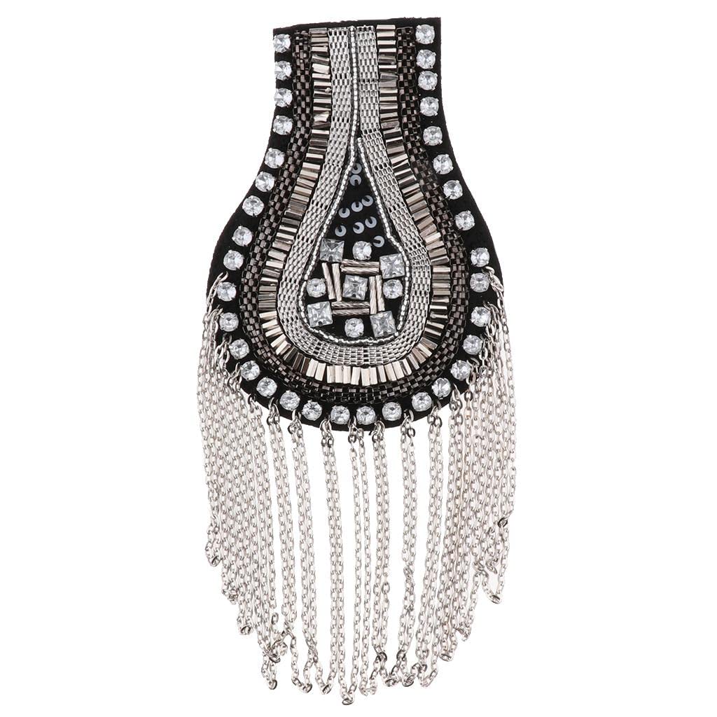 Blazer Shoulder Epaulets Tassel Chain Punk Metal Beads Epaulettes Fringe 04| Other Mens Accessories| Accessories |Clothing Shoes &-image-25
