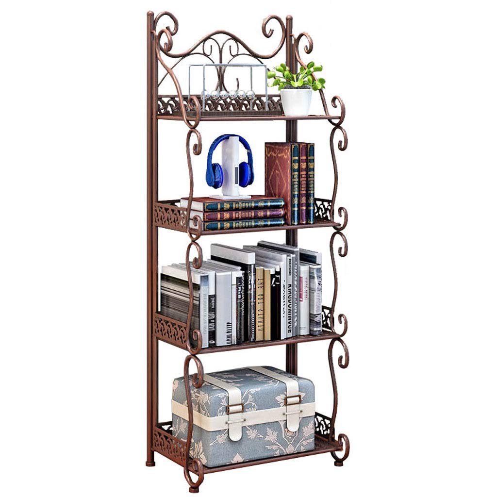 Soporte de Flores para Interiores y Exteriores Soporte de Plantas de 4 Capas Estantería de Arte de Hierro Soporte de Almacenamiento Organizador de Cocina Bastidores Tubería a Prueba de herru