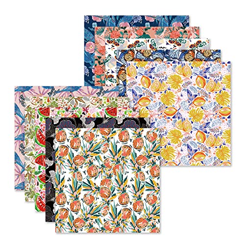 Origami Paper Kit 50 Sheets 6 Inch Square Double Sided Color 10 Vivid Colors for Hand Crafts Origami Paper Arts Creativity.Flowers and Birds