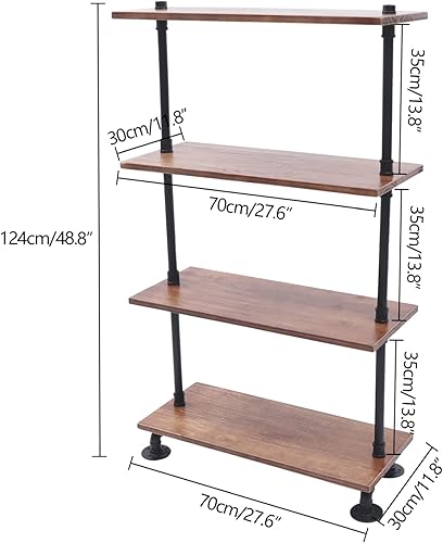 Miniatura 2 de NATICRISI 4-Tier Shoe Rack for Entryway,Wooden Shoe Shelf with Durable Metal Shelves Free Standing Shoe Racks for Indoor Outdoor