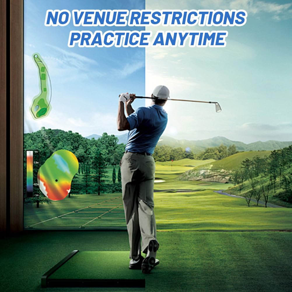 Golf Schwungtrainer Ball, Trainingshilfe für Haltung & Bewegungskorrektur mit Trageseil - Golfball Übungsgerät für Workout, Golf Training & Schwungtechnik - Ideal für Anfänger
