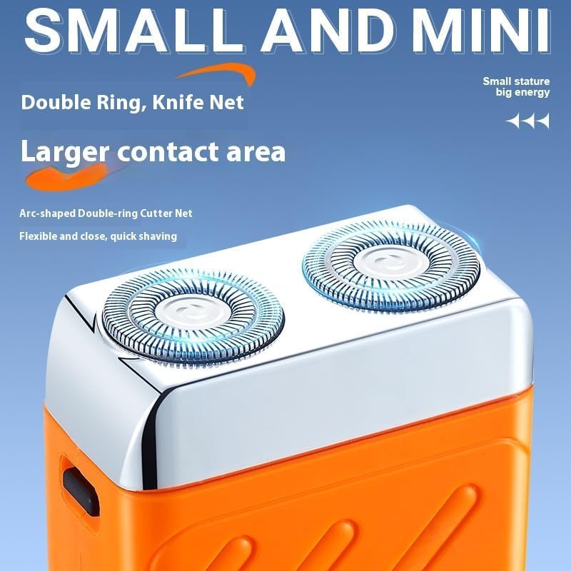 Miniatura 4 de Mini afeitadora eléctrica portátil con rotación de 360 para un potente afeitado en húmedo y seco, apto para viajes, sin residuos, acabado suave de 1