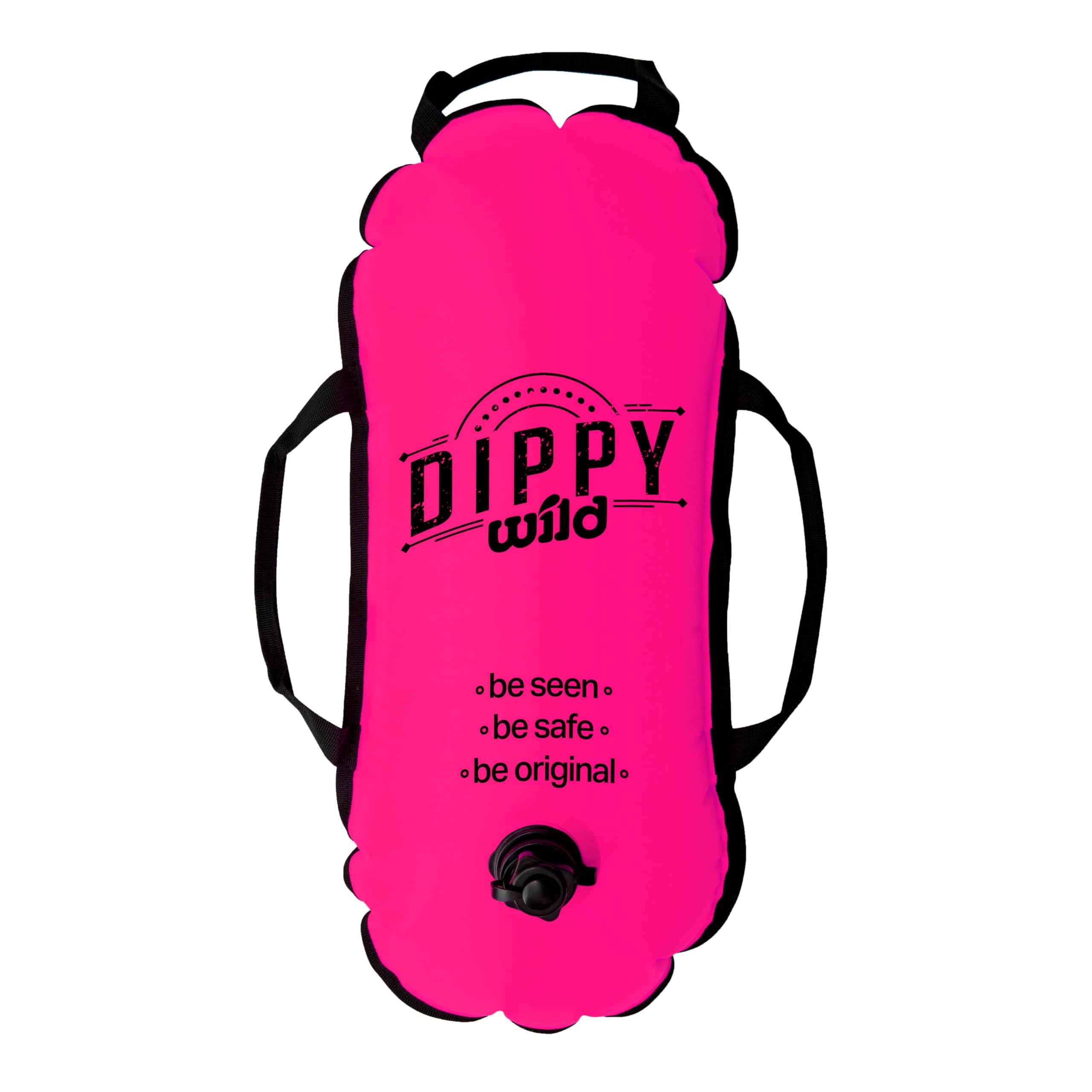Dippy WILD Schwimmboje | Schwimmboje | Abschlepppose für offenes Wasser | Freiwasserschwimmschwimmer | Schwimmboje Freiwasser | Schwimmboje Freiwasser | Wildschwimmzubehör | Schwimmer, Triathleten