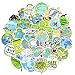 QTL Earth Day Stickers for Kids, Environmental Party Supplies, Waterproof Vinyl Stickers, Earth Day Decorations and Gifts, 50PCS
