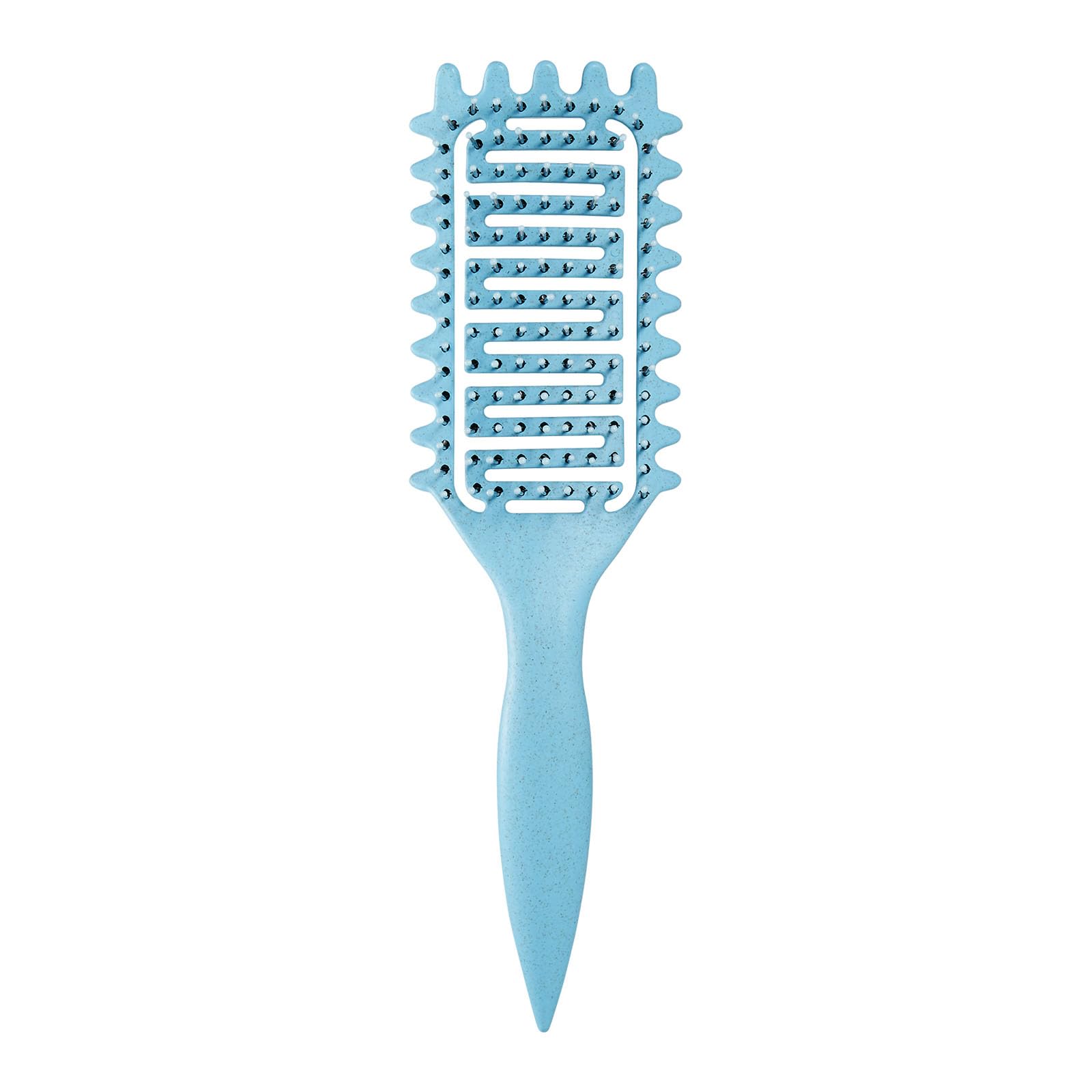 Curl Defining Brush,2024 Curly Hair Brush,Vented Hair Brush for Detangling, Shaping and Defining Curls For Women and Men Less Pulling (Blue)