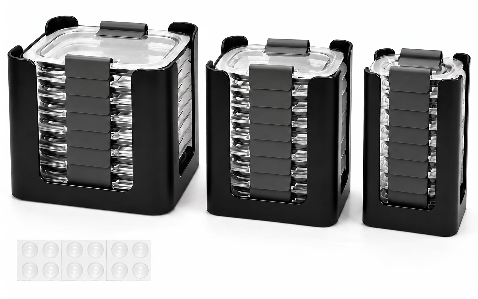 Food Container Lid Organizer for Rubbermaid Brilliance nap-on lids