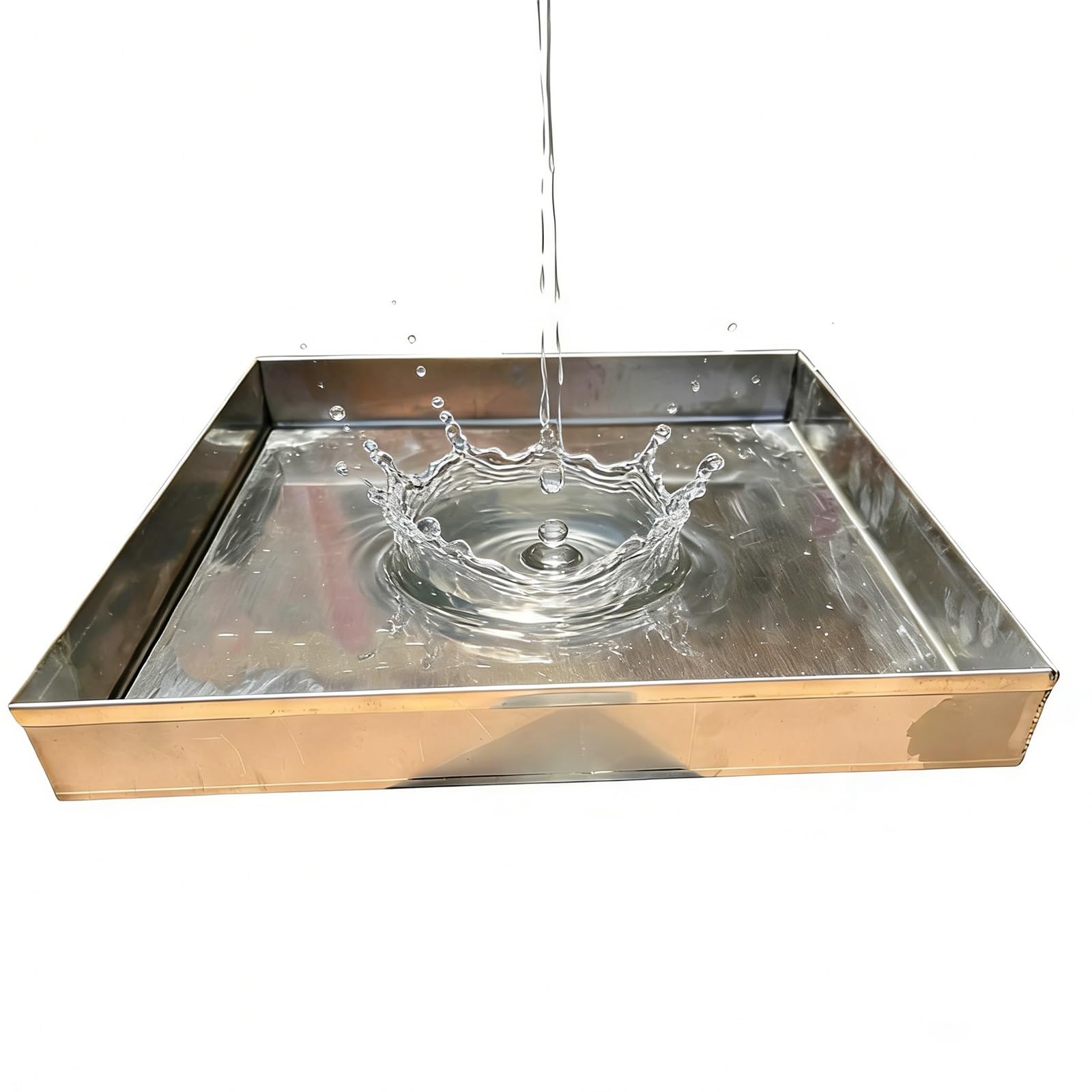 Konfigurowalna Taca ze Stali Nierdzewnej 304 w Pełni Spawana Pogrubiona Metalowa Miska do Jednostki HVAC Zbieranie Kropli Sprzęt do Konserwacji Klimatyzacji Taca Ociekowa(140x10cm(55x4in))