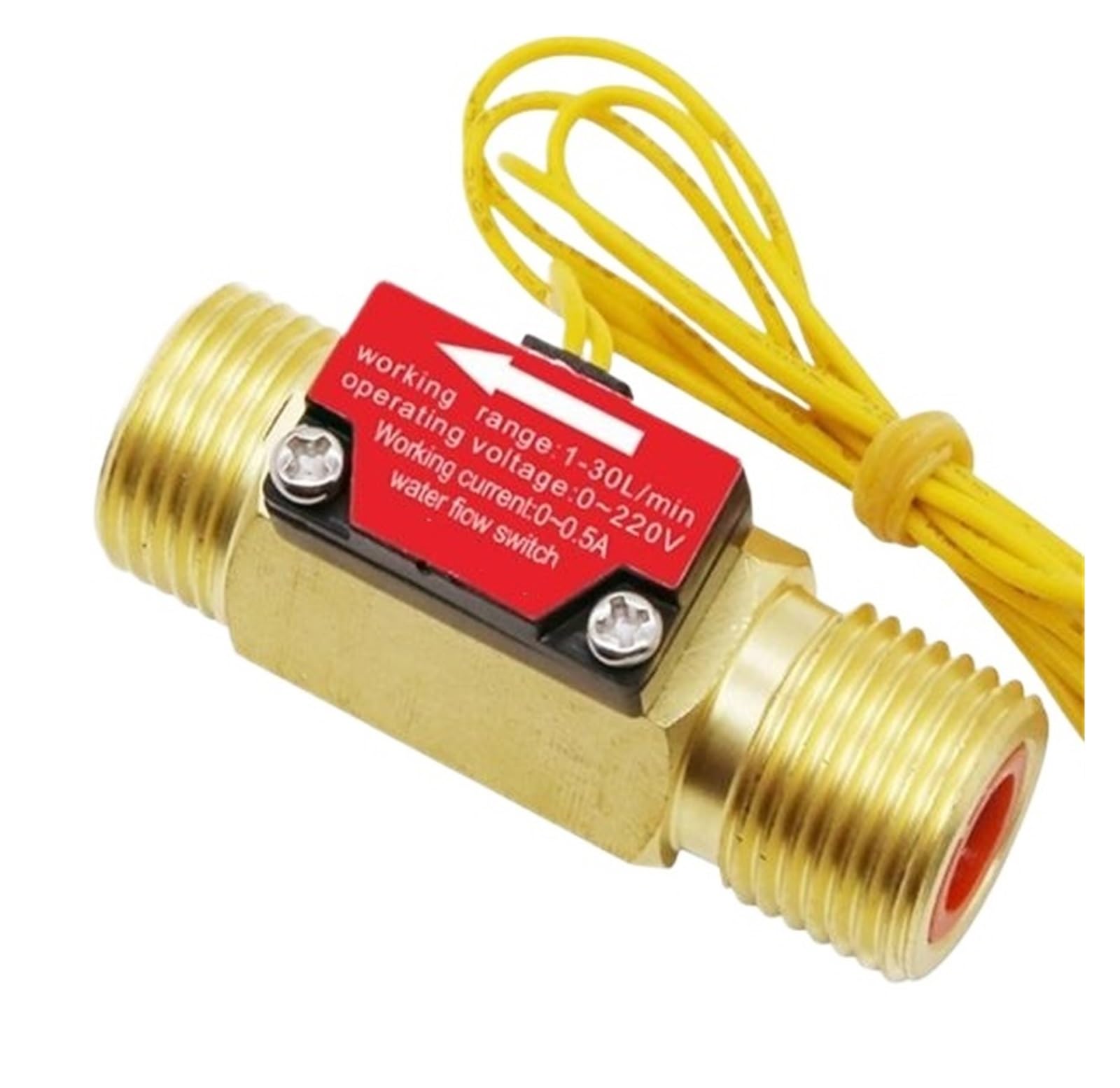 TBZOQAID Water Flow Sensor Liquid Flowmeter DN15 External Thread