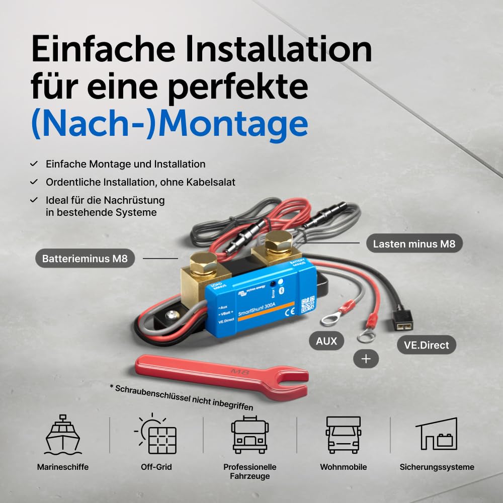 Victron Energy SmartShunt IP65 300A/50mV - Smart Shunt Batteriewächter (Bluetooth)