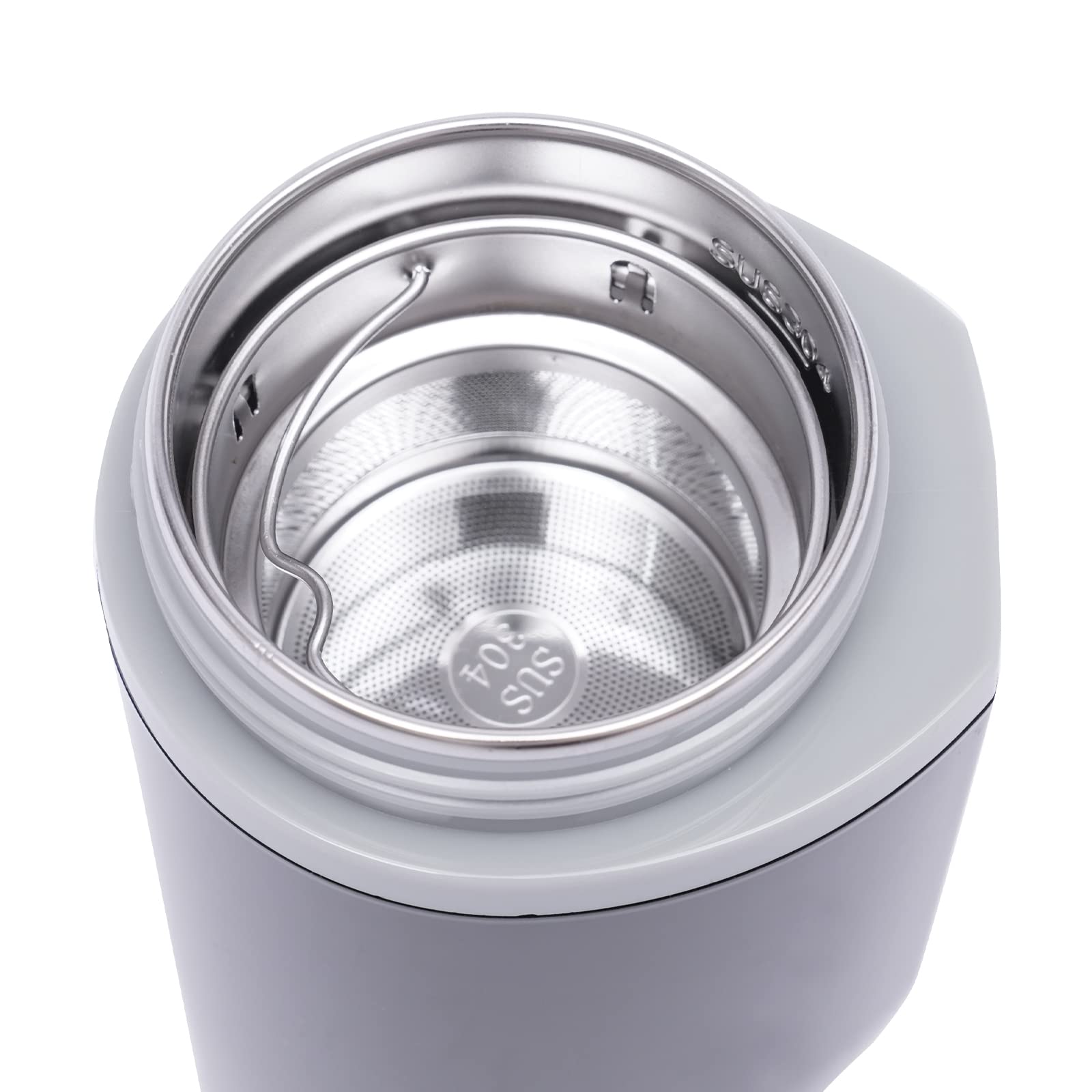 Tazza dell'acqua riscaldata da 12 V, 24 V, bollitore elettrico per auto/camion, 500 ml, con fodera in acciaio inox 304