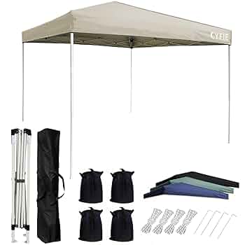CYFIE タープ 3m x 3m スチール製 Amazon | CYFIE タープテント 3mx3m ワンタッチテント 高さ3段階