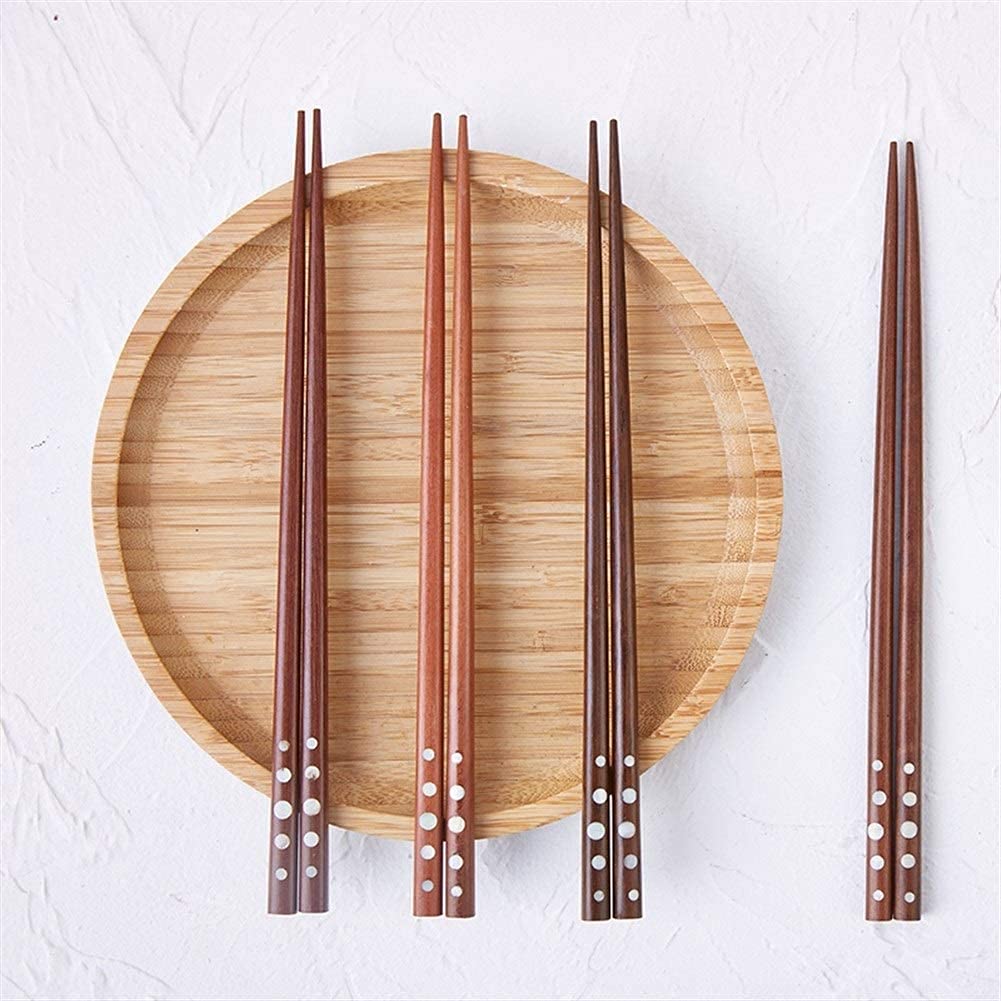 Baguettes japonaises Pointues antidérapantes Shell Craft Hotel Ménage Creative Imprimé Baguettes Coffret Cadeau, 5 Paires