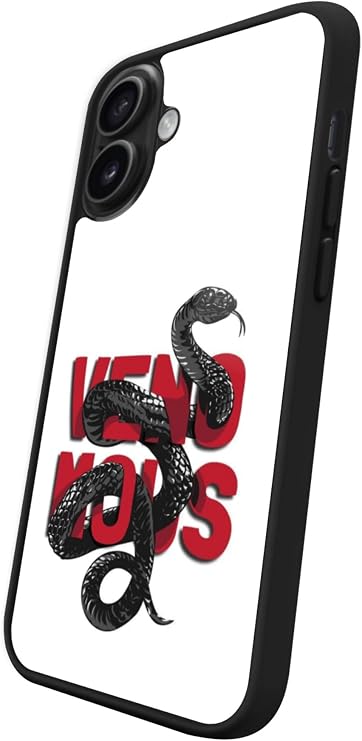 iPhone 16 Plus Uyumlu Veno Mous Tasarımlı Glossy Premium Kılıf, Beyaz