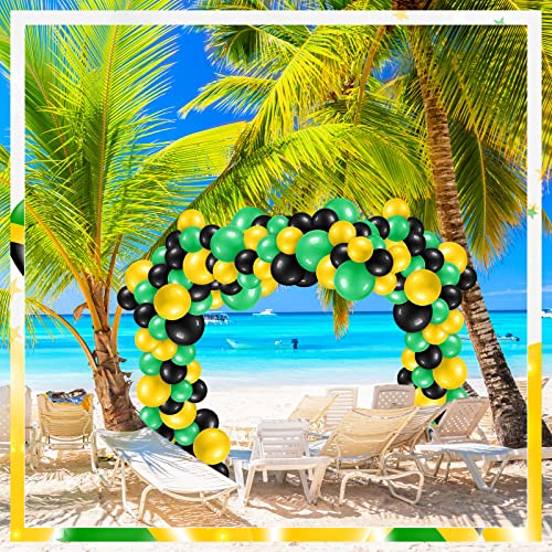 Image of Sratte 120 Pcs Juneteenth Day Balloons, Jamaican Black Yellow Green Party