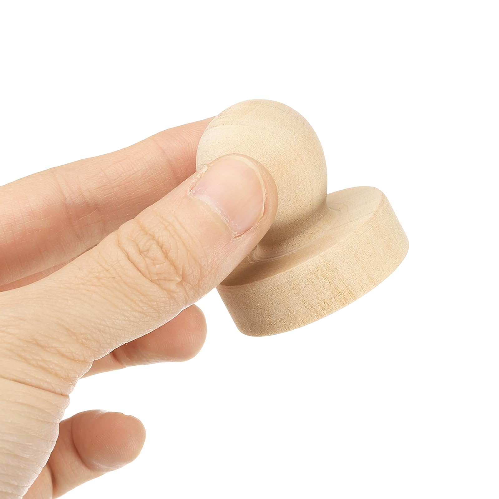 PATIKIL 60mm Houten Stempelblokken 8 Stuks - Vierkant Met Handvat Voor DIY Stempels