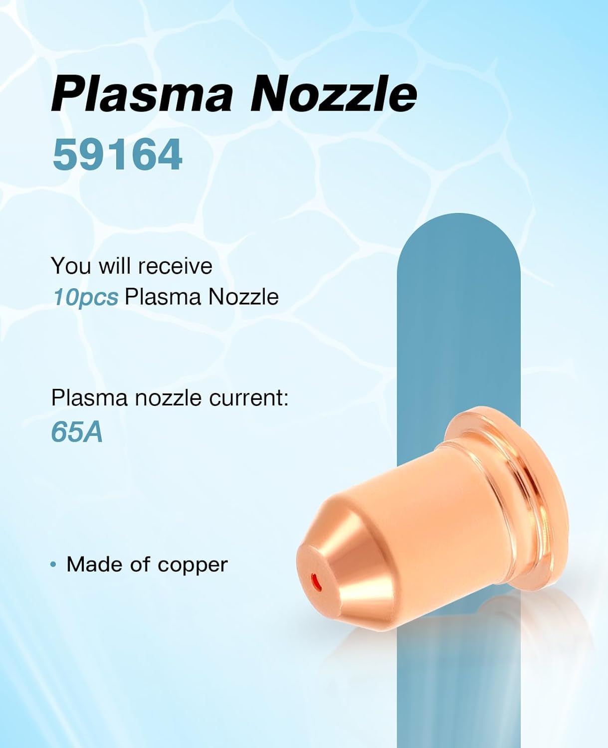 Electrode 59182 Nozzle 59164 Tips 65A Shield Cap Standoff Swirl Ring Fit TI-PC65 Torch 58895 Harbor Freight Titanium 65A Cutter 23PK