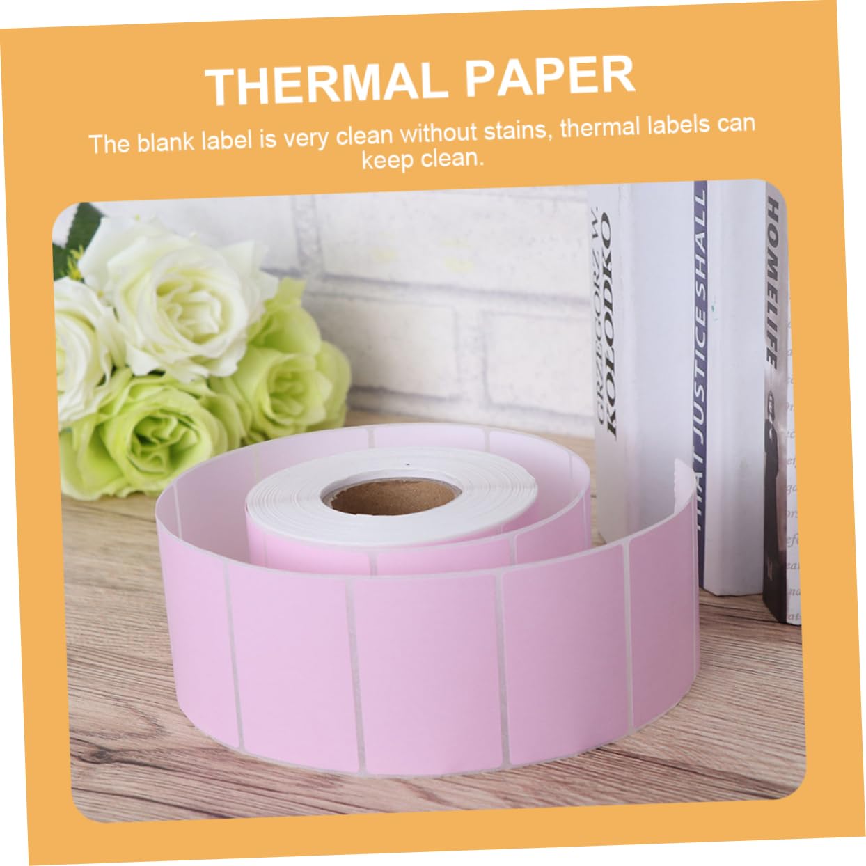 Etichette Rosa in Carta Termica per Etichettatrice Autoadesive Resistenti All'acqua, 2 Pezzi da 60x40mm Chiare e Precise per Spedizioni