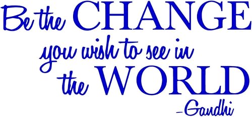 Miniatura 8 de Aurabeam Calcomanía de vinilo para pared, con frase inspiradora de Gandhi, 13 x 28 pulgadas, decoración artística de pared para sala de estar,