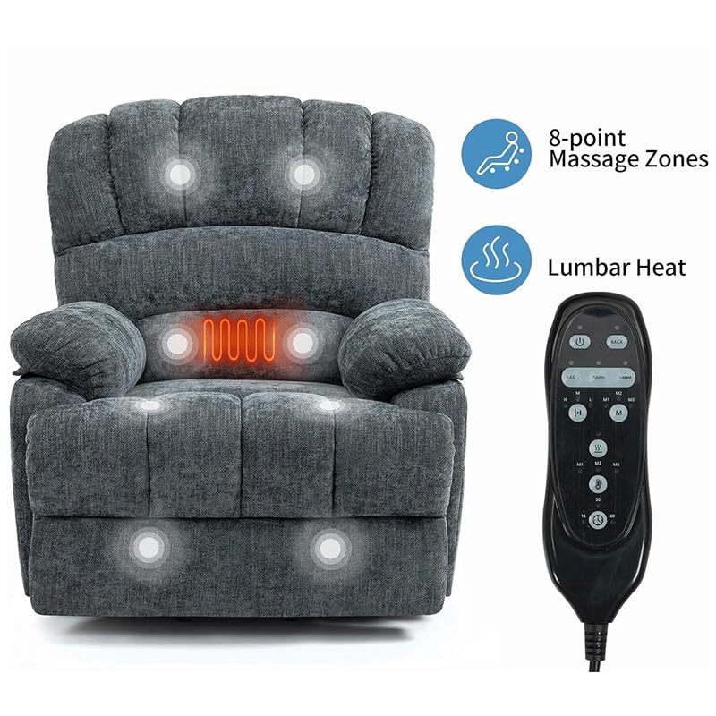 Sillón reclinable con masaje y calefacción One Color miniatura 4