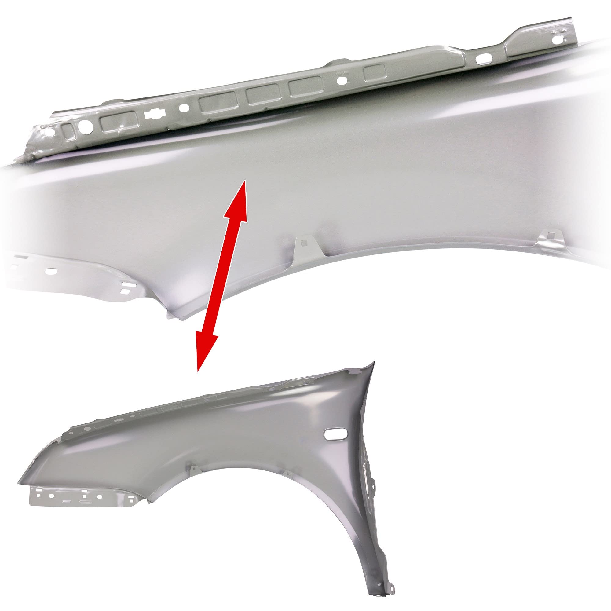 ATEC Germany BESTPRICE 1x Kotflügel vorne links mit Blinkerloch, 1x Kotflügel vorne rechts mit Blinkerloch Kompatibel mit VW BORA I (1J2), BORA Variant (1J6)