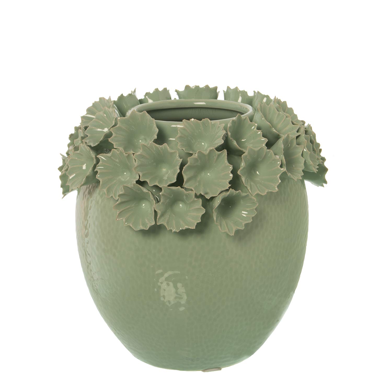 Vase en céramique verte DRW objet d'artisanat d'art pour table