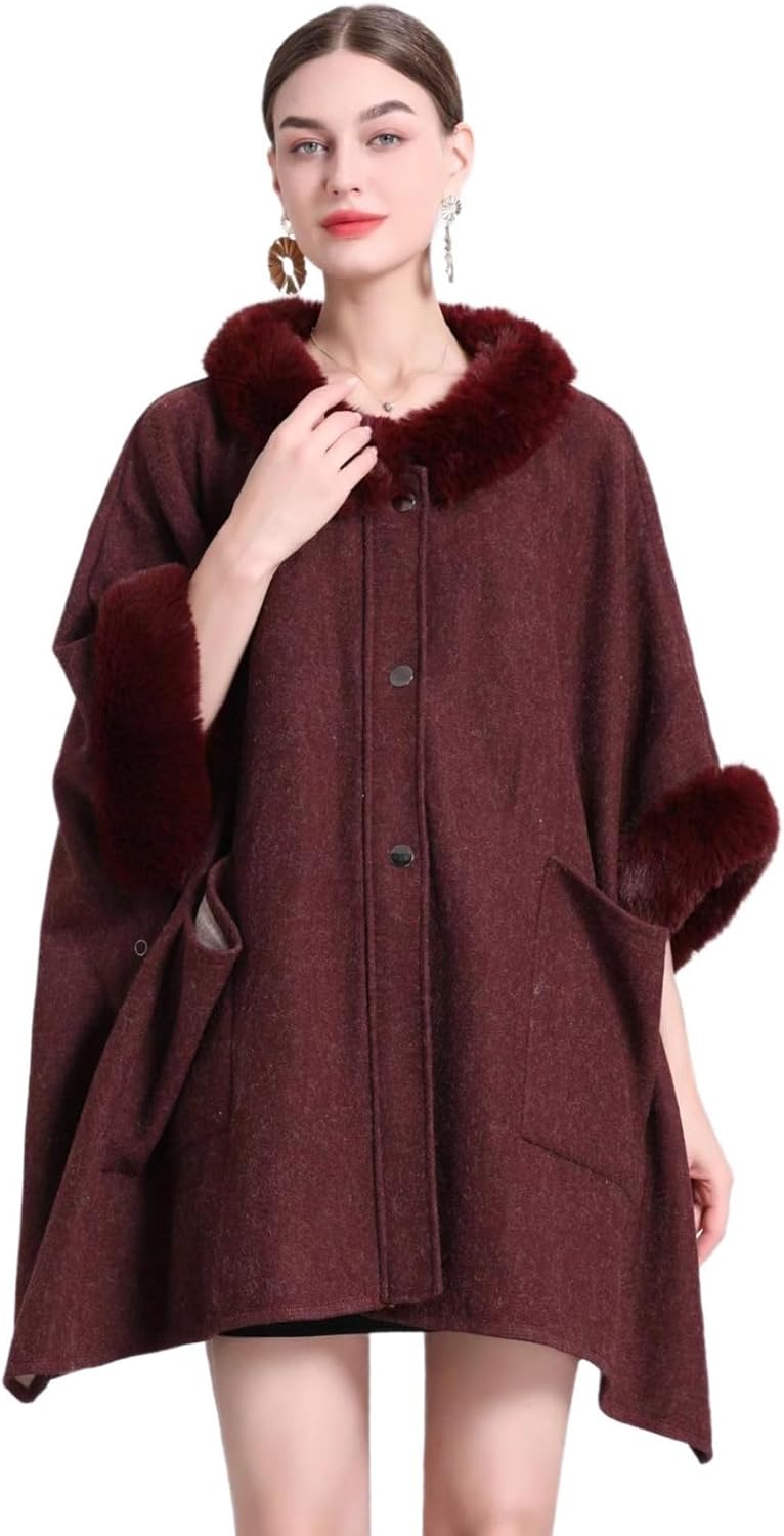 Cape Shawl Loose Knitted Open Cardigan Coat Women's