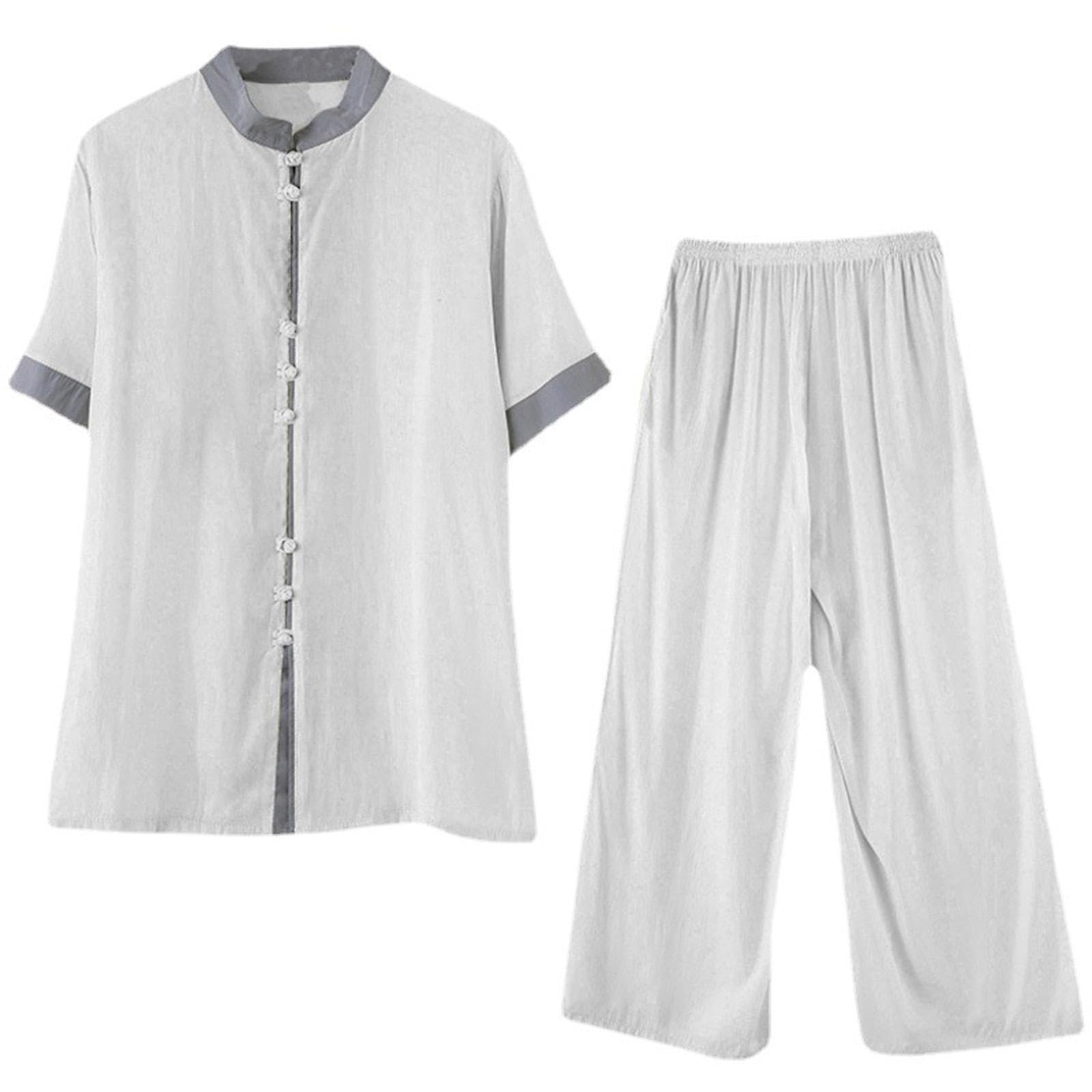 Uniforme de Tai Chi Chino Tradicional de Manga Corta Para Mujer, Ropa de Artes Marciales Para Ejercicios Matutinos, Ropa de Kung Fu, Ropa de Salón