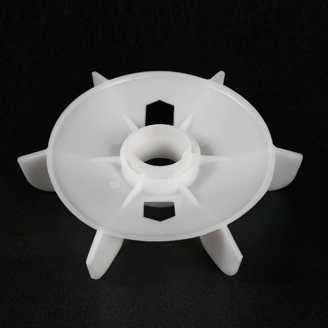 sourcing map 1Pcs 150 * 28mm Reemplazo de eje redondo Blanco 6 Paleta del ventilador del motor del impulsor