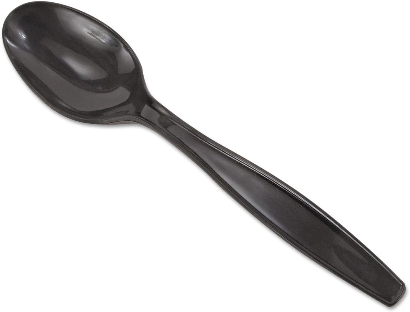 Dixie Individually Wrapped 6" Heavy-Weight Polypropylene Plastic Teaspoon by GP PRO (Georgia-Pacific), Black, PTH53C, (Case of 1,000)