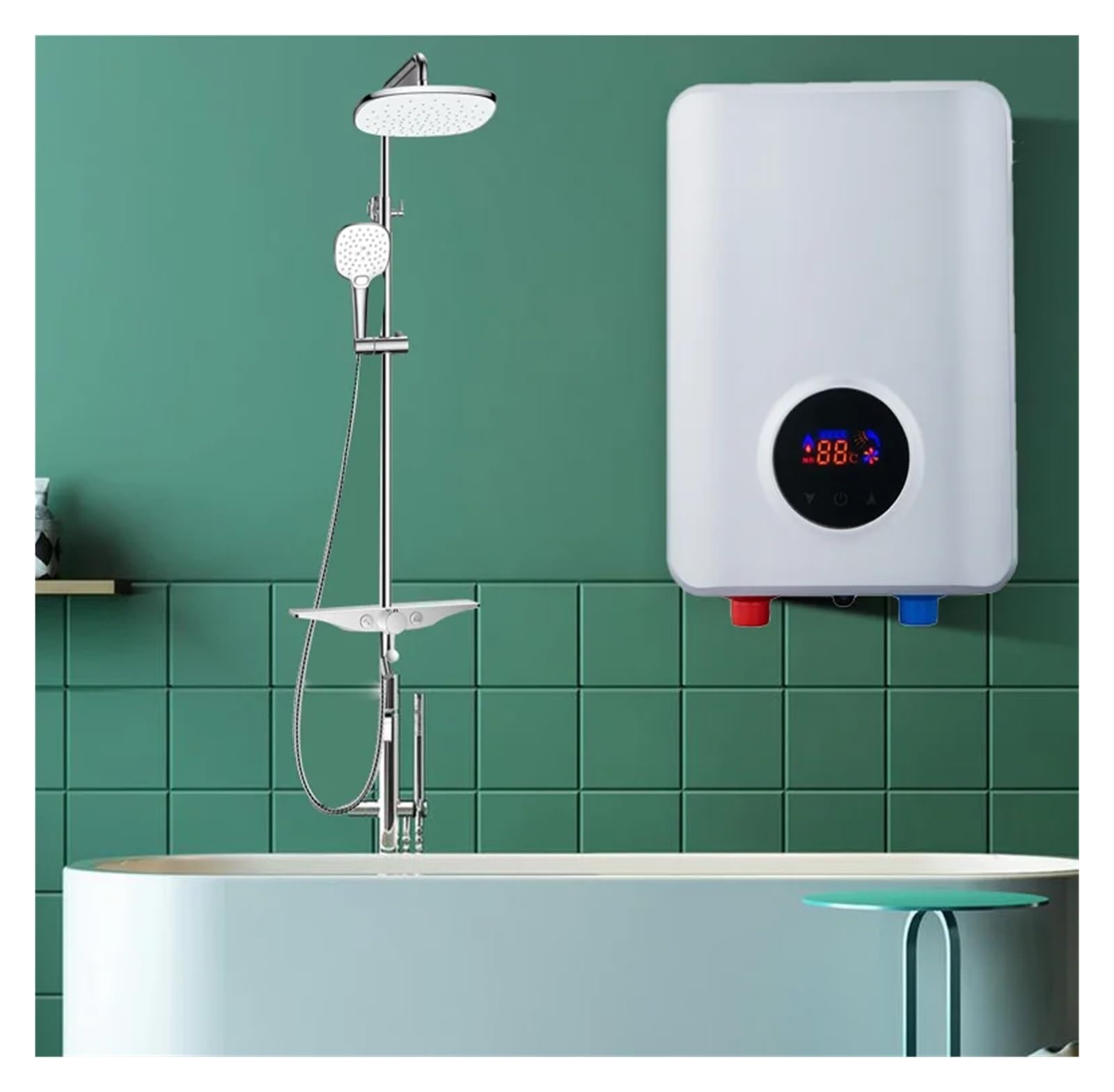 Scaldabagno Elettrico Mini Scaldabagno Elettrico Istantaneo Senza Serbatoio