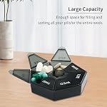 Organisateur de pilules 7 Pill Case de jour Pill Organizer Travel Pill Box Weekly Pill Organizer Pill Container Pill Dispenser Daily Pill Organisation de voyage Pill Cas Pills Organizer Pillar Pillier