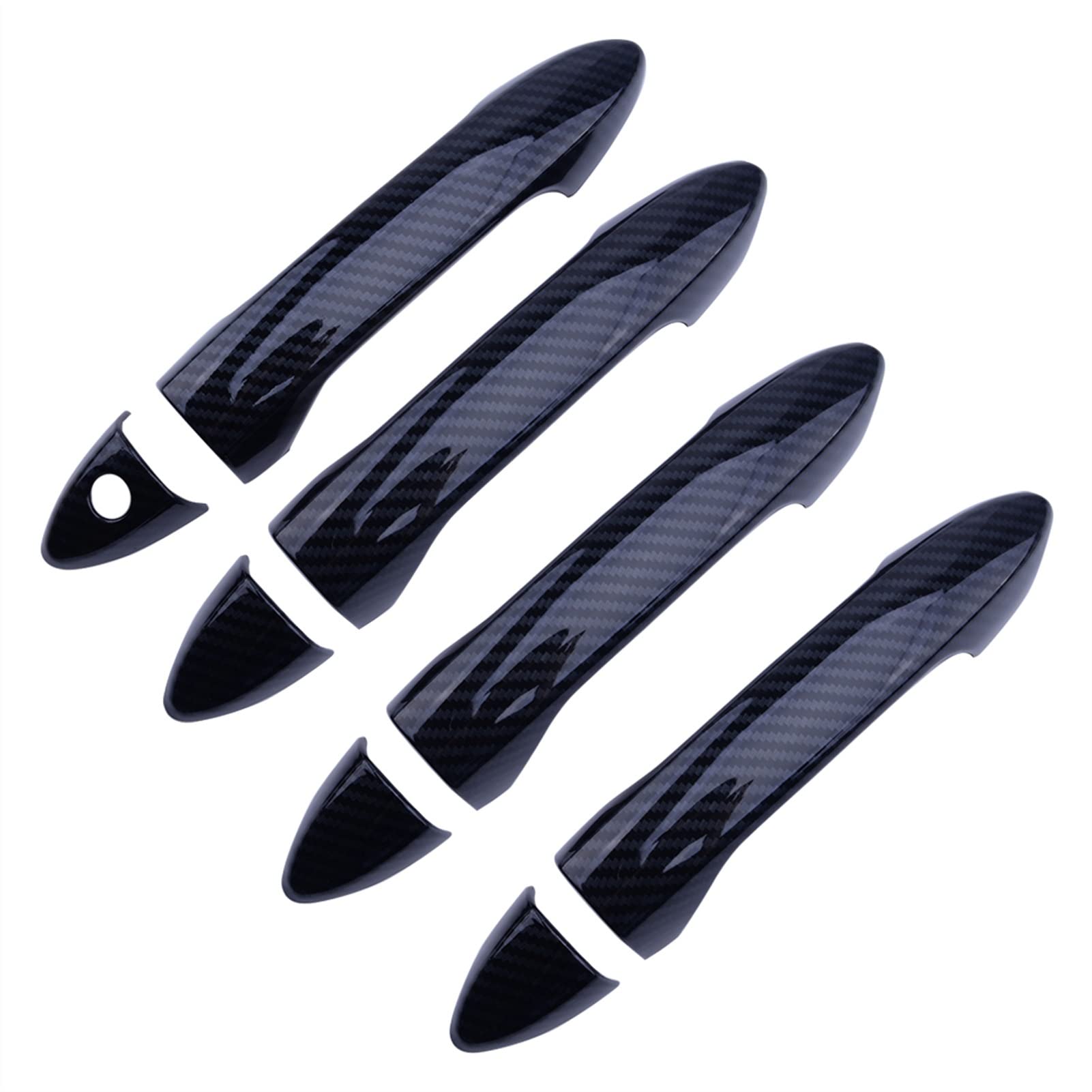Rinkteea One Color Exterior Car Door Handle For Accord 2013-2017 8Pcs/Set Carbon Fiber Texture Car Door Handle Covers Trims Moulding Decoration Fit
