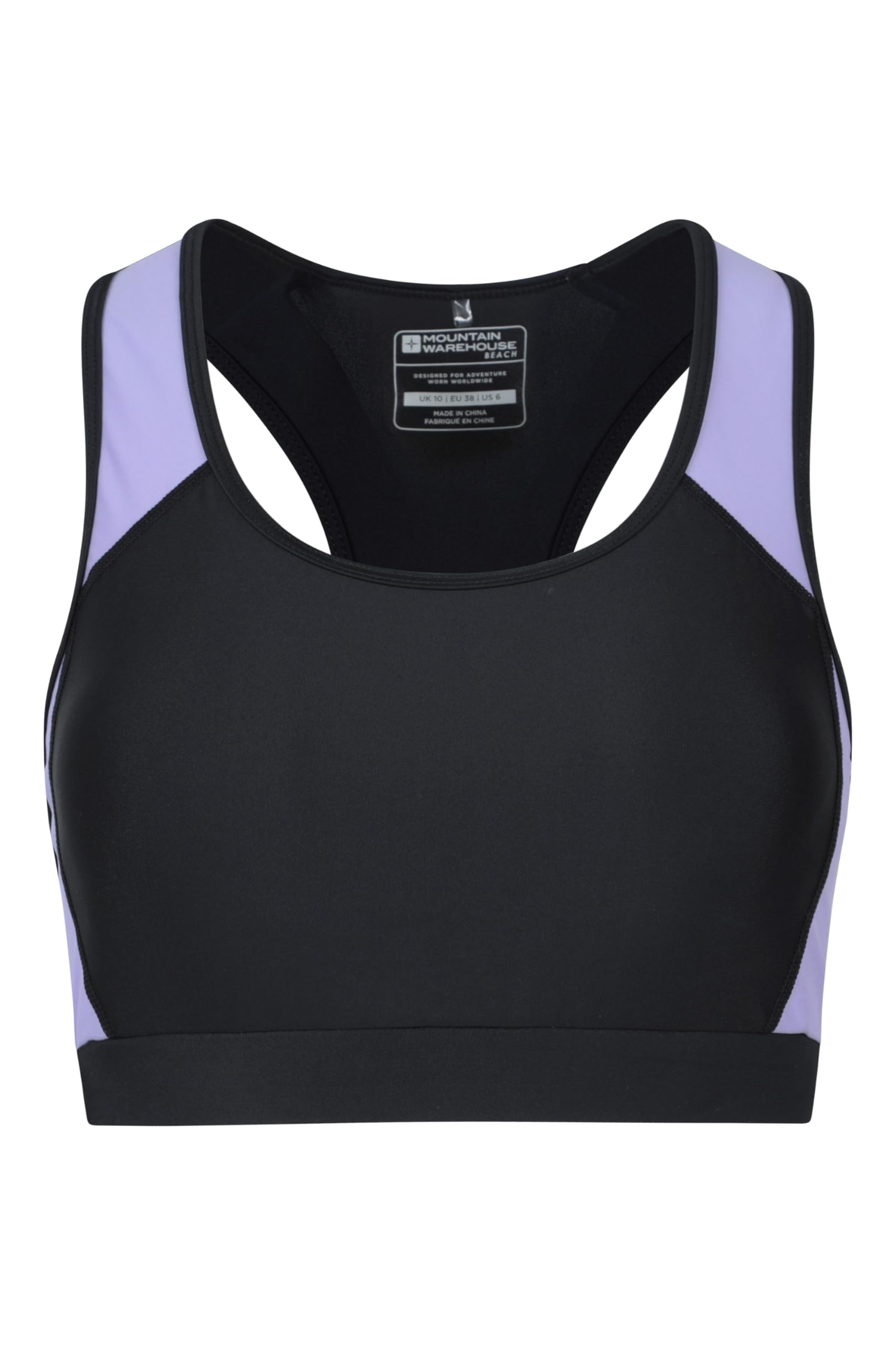 Mountain Warehouse Women's Black Take The Plunge Bikini Top - Quick Dry & Stretchy, Beachwear - Summer Beach, Swimming, Pool, Diving & Water Sports Size 18