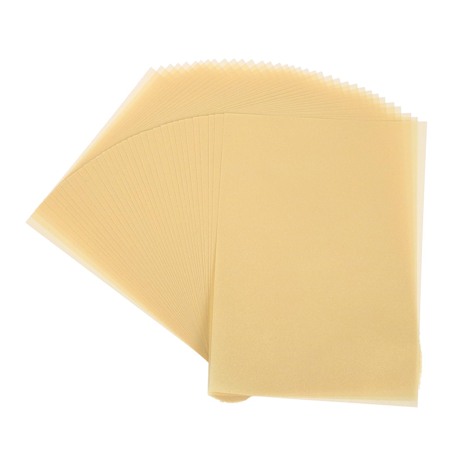 PATIKIL 27.9x21.6cm Vellum Paper, 36 Pcs Printable Tracing Paper, Translucent Vellum Sheets Jackets Tracing 100g for Invitations Belly Bands Envelope Gift Drawing Sketching,Light Gold