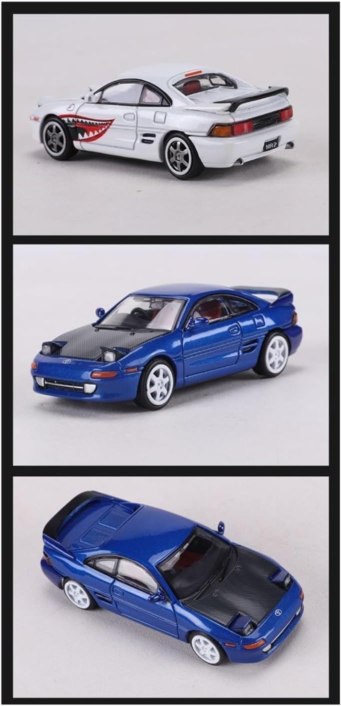 Red 1:64 for Toyota MR-2 Second Generation Model Car Die-cast Alloy Small Proportion Ornaments(Blue)