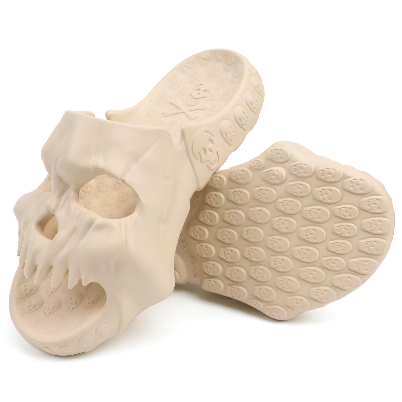 Skull Slides Sandals for Men Women Non Slip Sport Cloud Cloudies Slides Slippers Open Toe Slip on Comfy