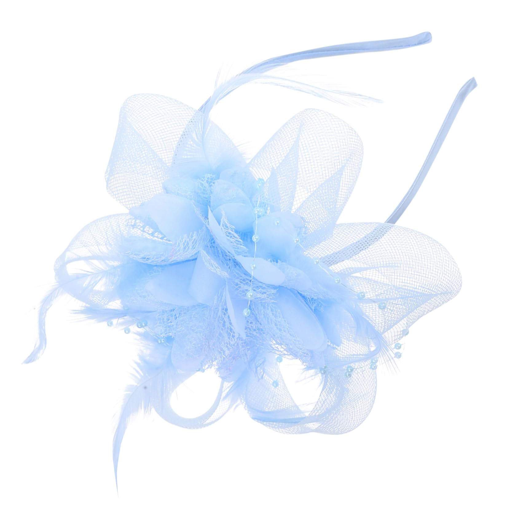 Didiseaon 5 Piezas tiara de fiesta nupcial tocado de los años 20 sombrero de cóctel retro fascinador de pelo tocado de reina del baile nupcial diadema vintage pluma