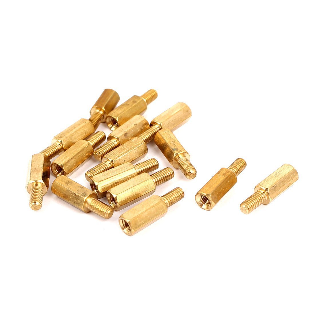 Ubersweet® Imported M3 Male/Female Insulated Brass Standoff Hexagonal Spacer 10+6mm 15pcs-image-17