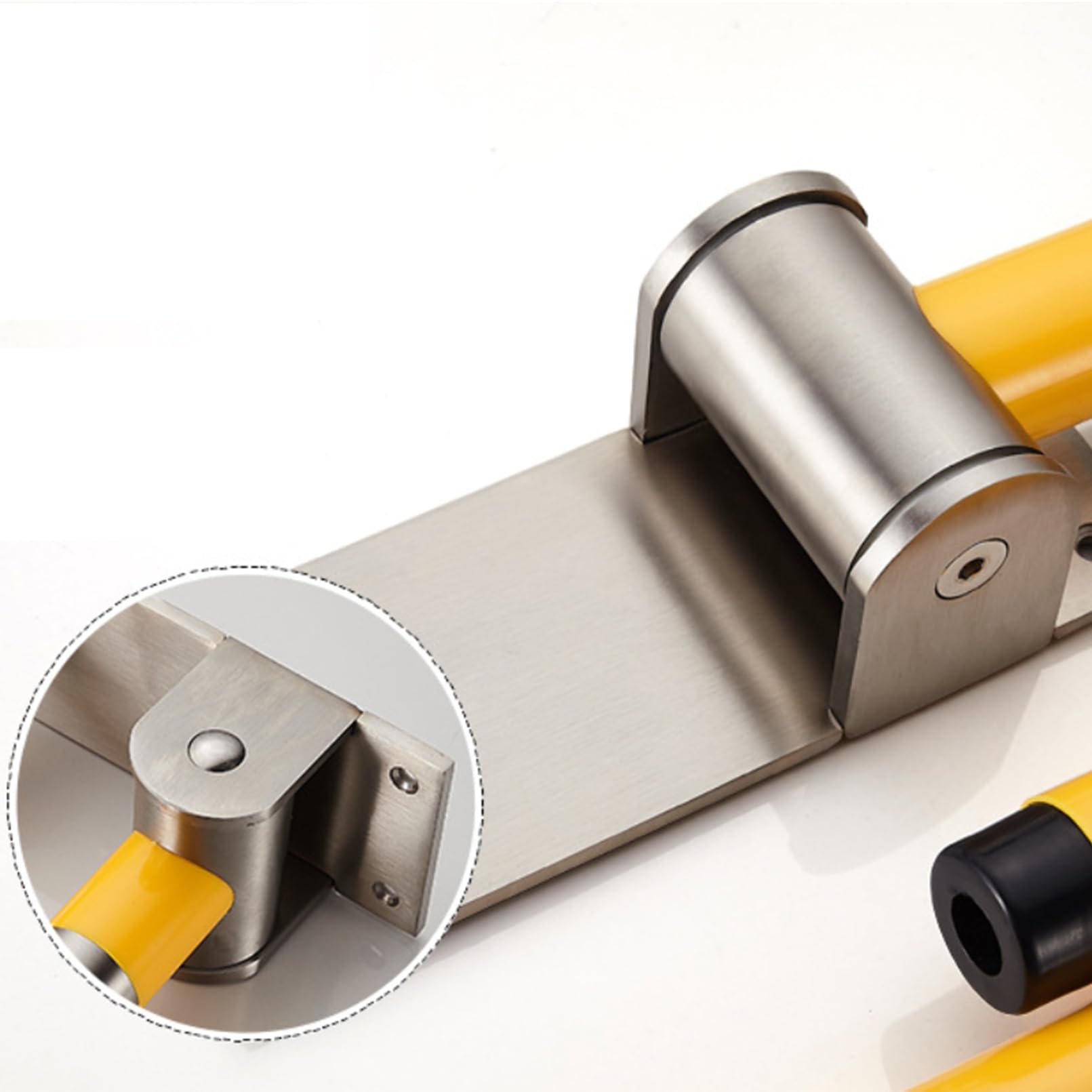 Asa De Seguridad para Baño Barra de Apoyo para Inodoro Barra abatible inoxidable adaptado a personas mayores y con minusvalías Agarraderas asidero plegable resistencia al deslizamiento (75cm,blanco)