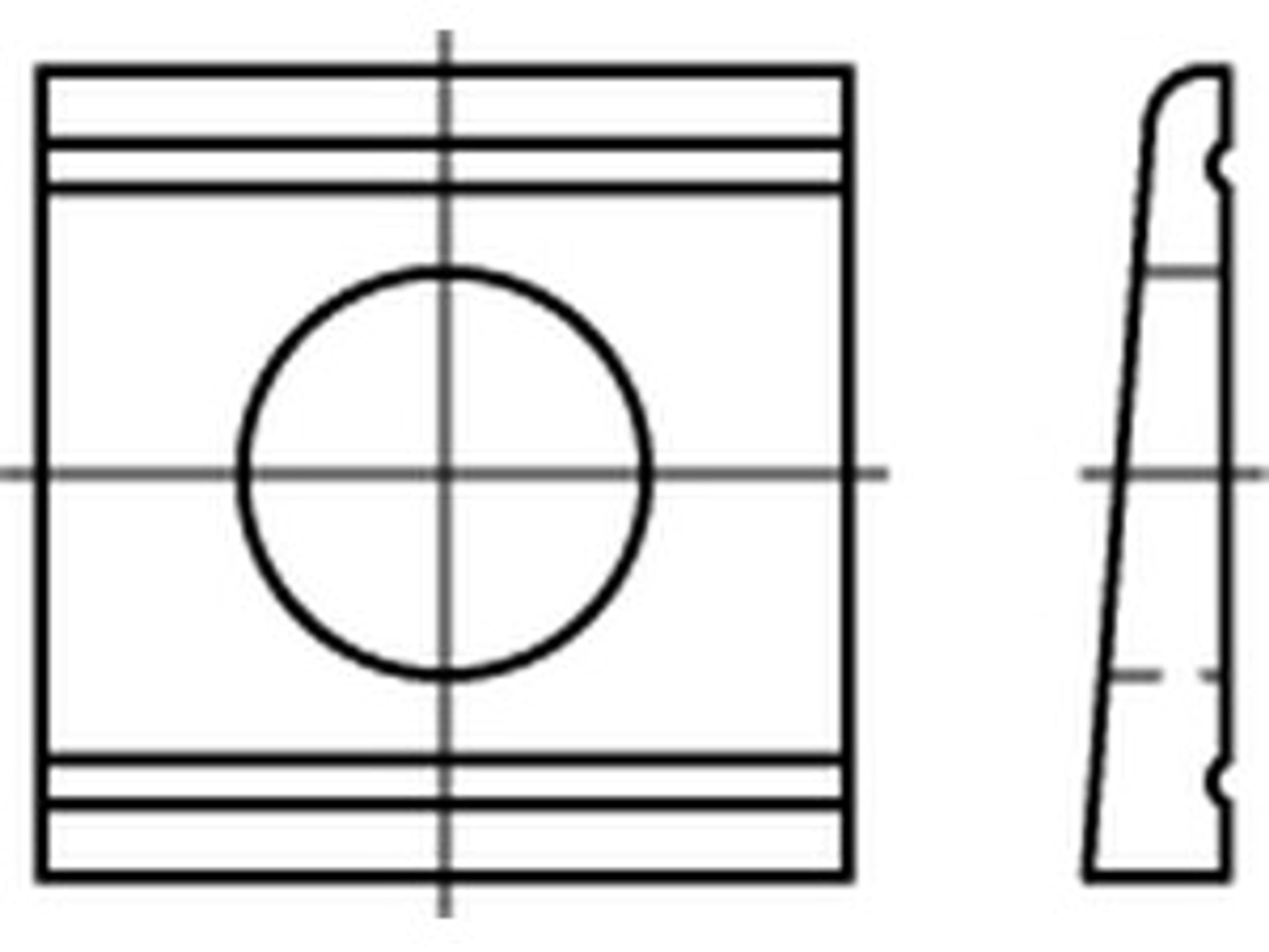DIN 434 Keilscheibe vierkant Stahl 13,5mm für U-Träger 100 Stk