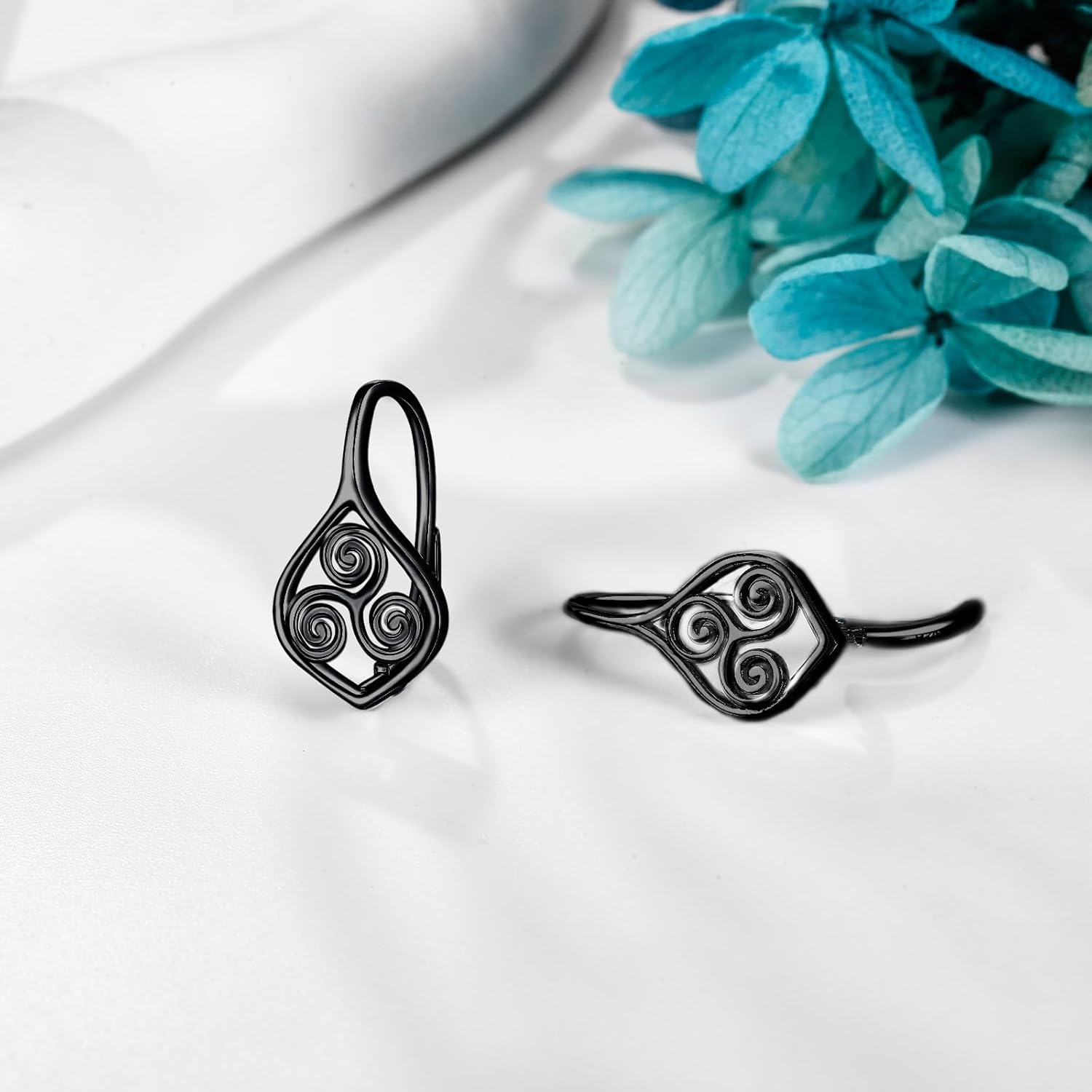 POPLYKE Leverback Celtic Knot Earrings 925 Sterling Silver Jewelry Gifts Christmas for Women Friends - Image 6