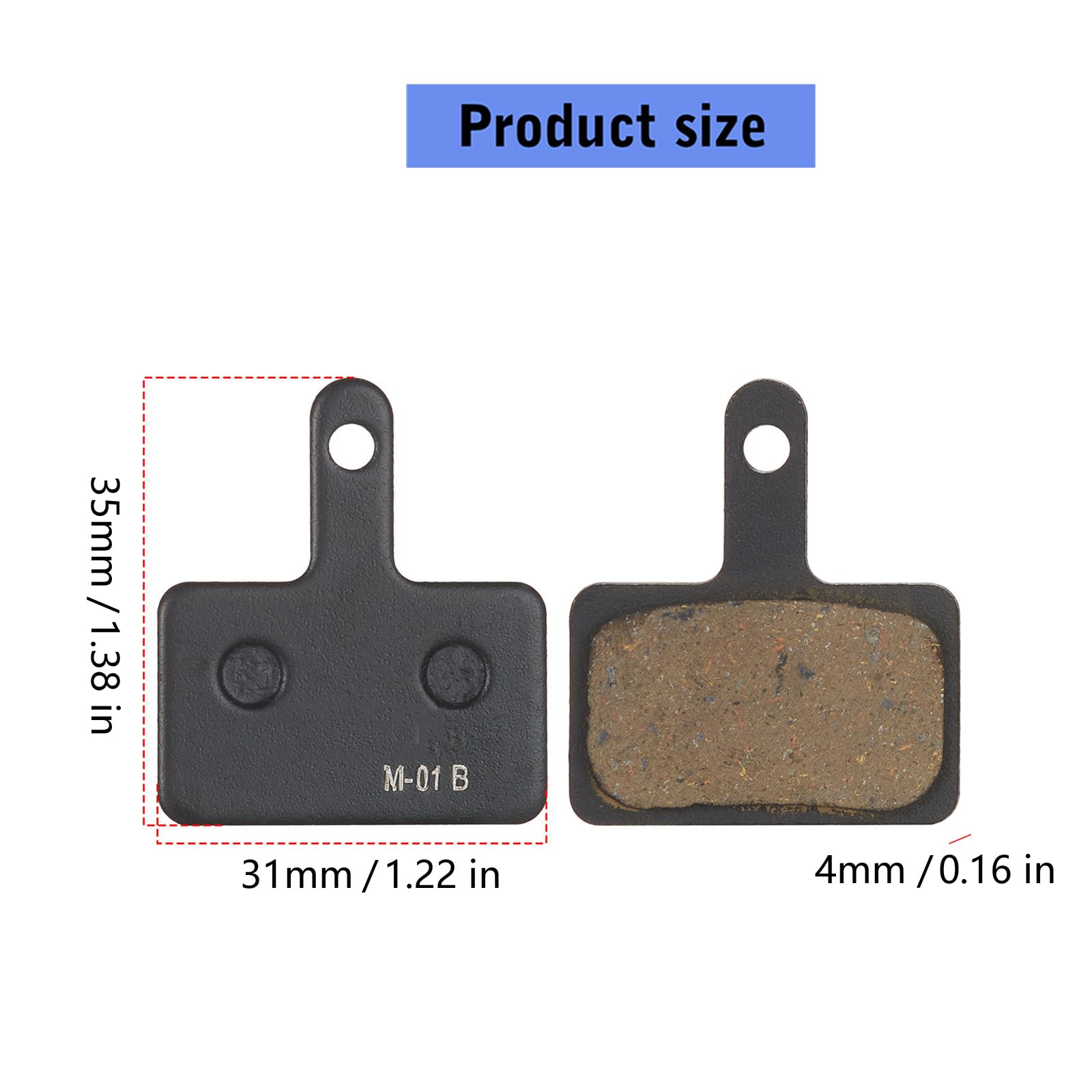 25 pares de pastillas de freno de fibra de resina para mejorar la fuerza de frenado y placa trasera resistente al calor para el mantenimiento del disco de las bicicletas, juego de pastillas