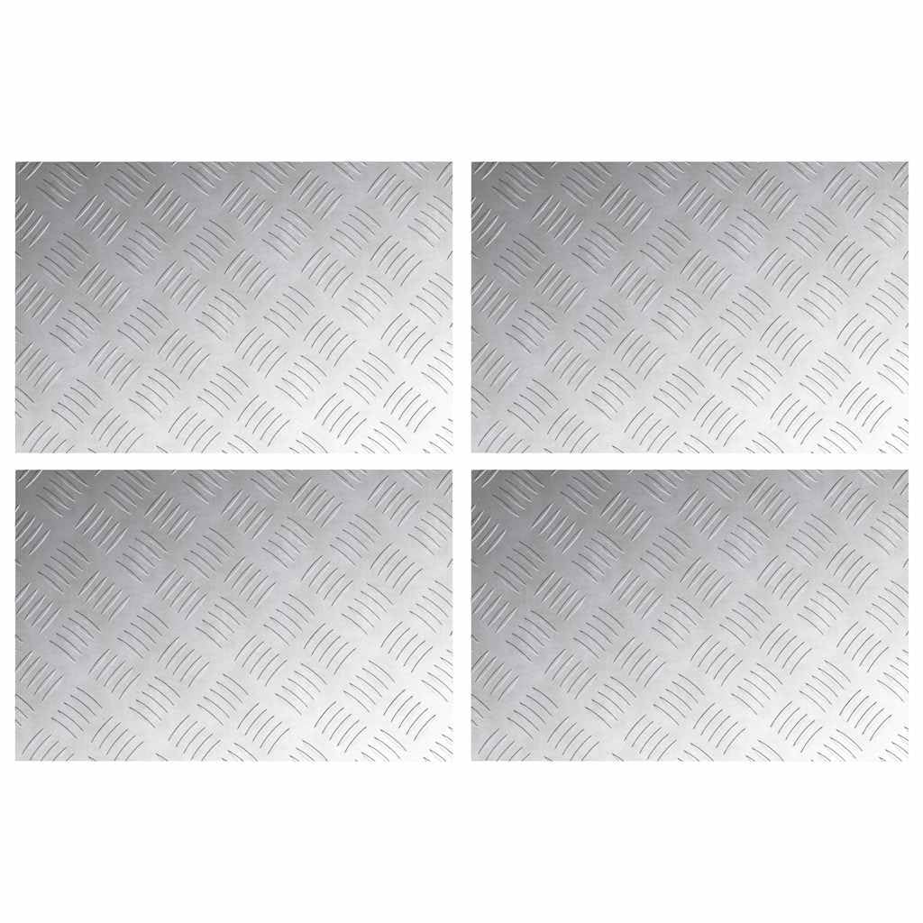 Scala in alluminio, 4 pezzi, argento, 60 x 40 cm